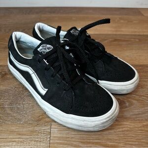 Vans Black Suede Unisex Low-Top Sneakers, Size 7.5